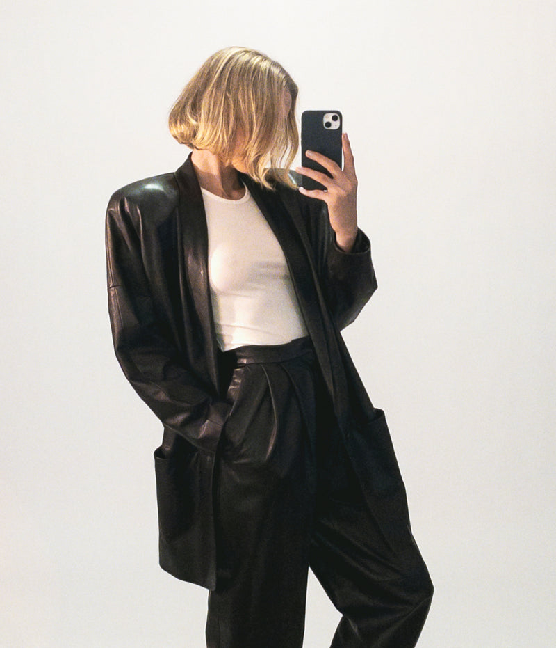 Drop Shoulder Jacket in Soft Lambskin | Pre-Fall 24 | Salon 1884