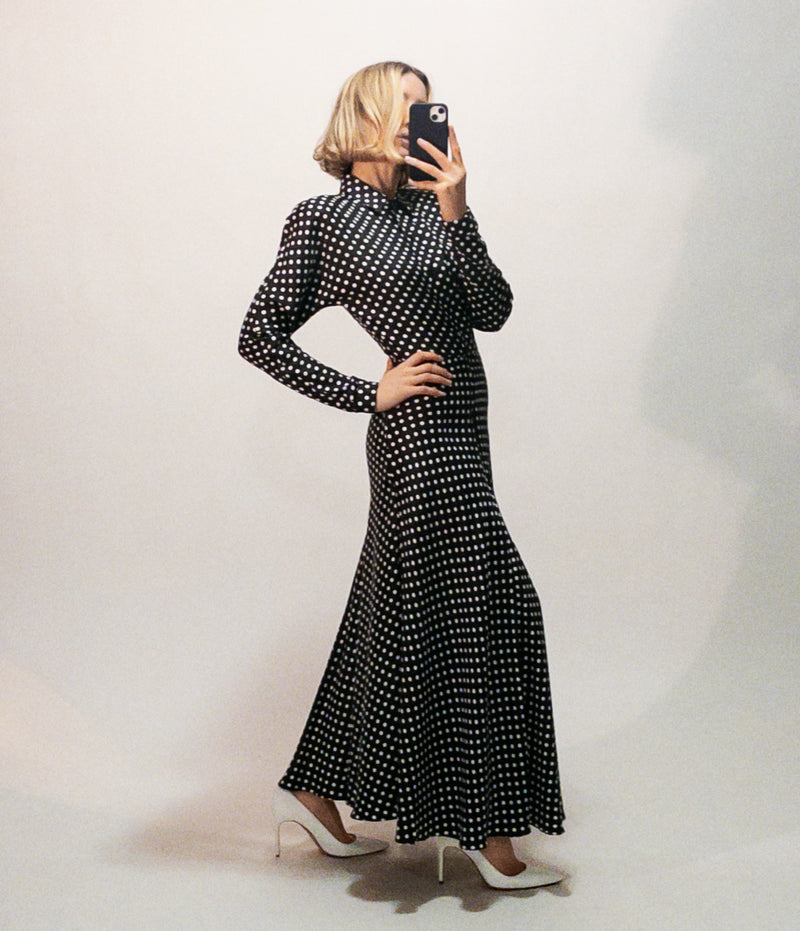 Shirt Dress in Polka Dot Silk Twill | Pre-Fall 24 | Salon 1884