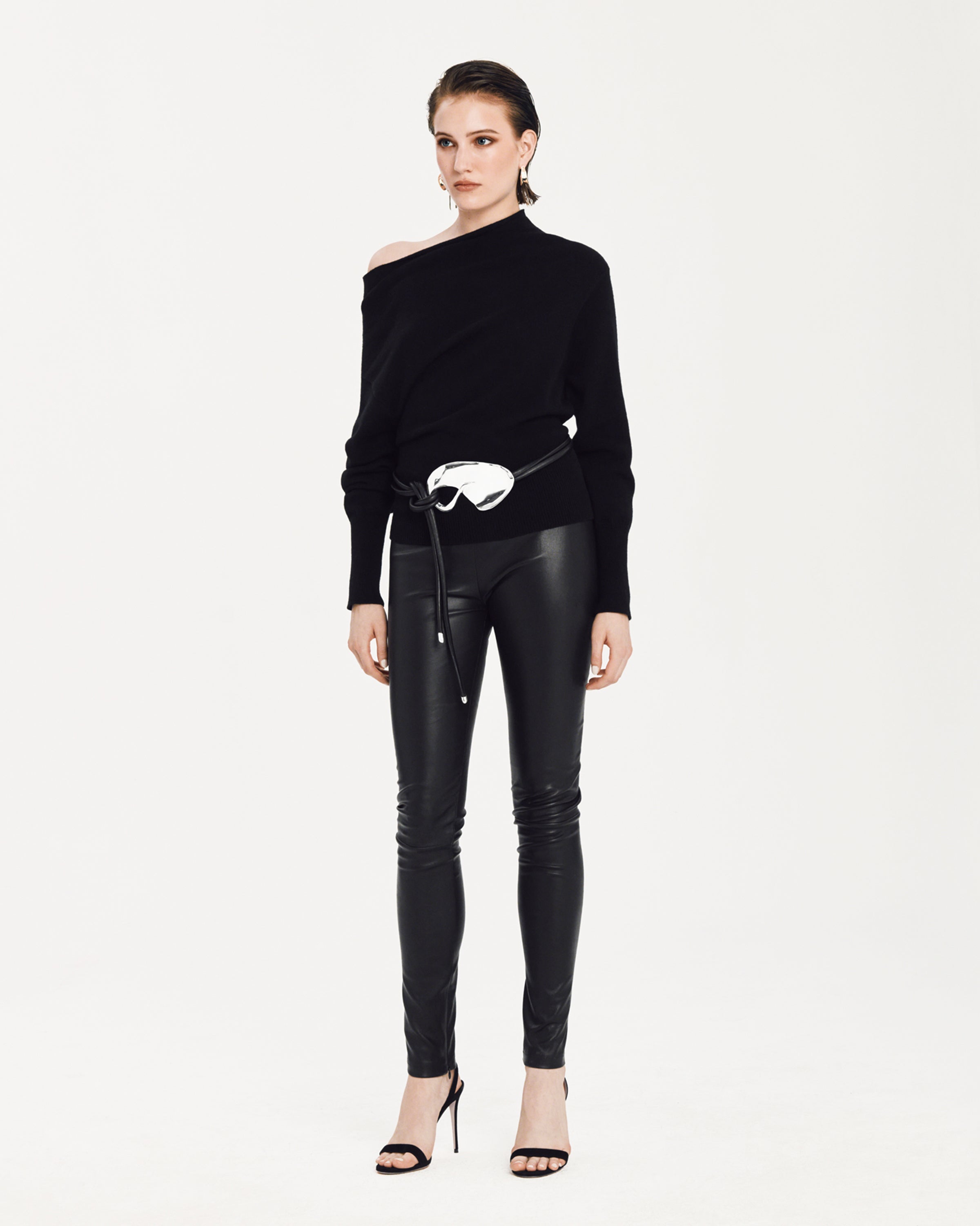 Clements Sweater in Cashmere and Bartow Leggings in Stretch Lambskin | Resort 24 | Salon 1884