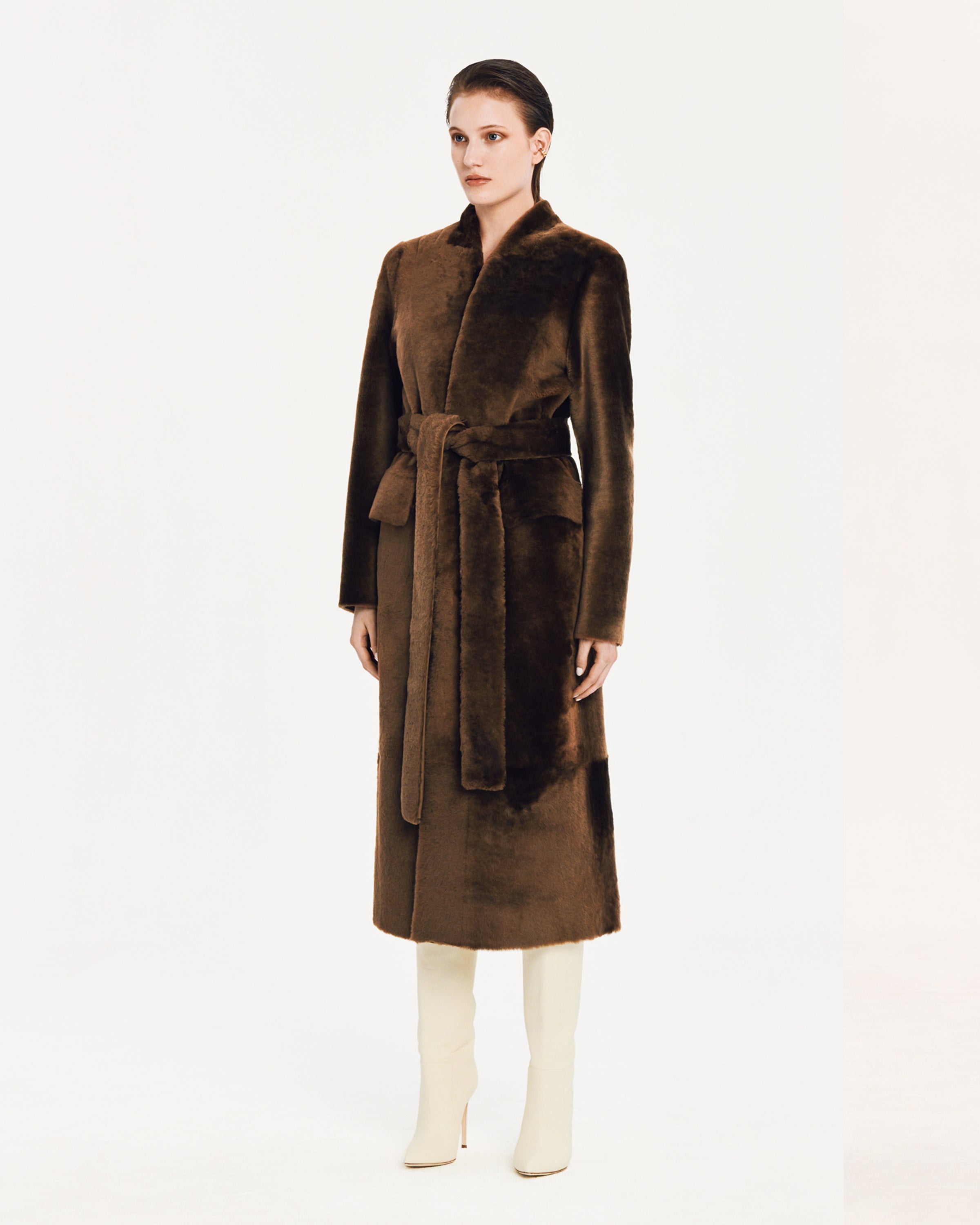 Henning Coat in Shearling Lambskin | Resort 24 | Salon 1884