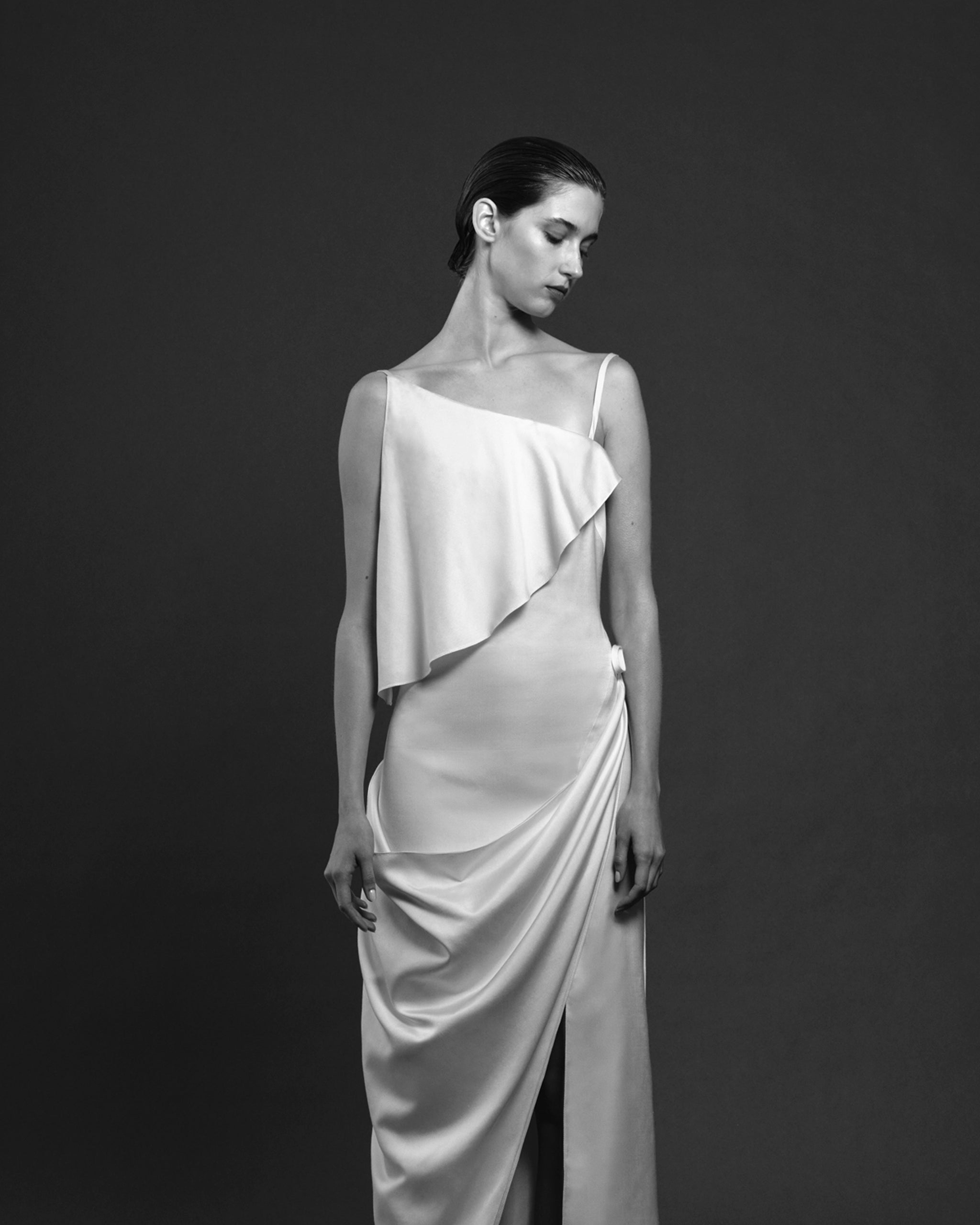 OLITE DRESS IN PEACE SILK SATIN | Spring Summer 24 | Salon 1884