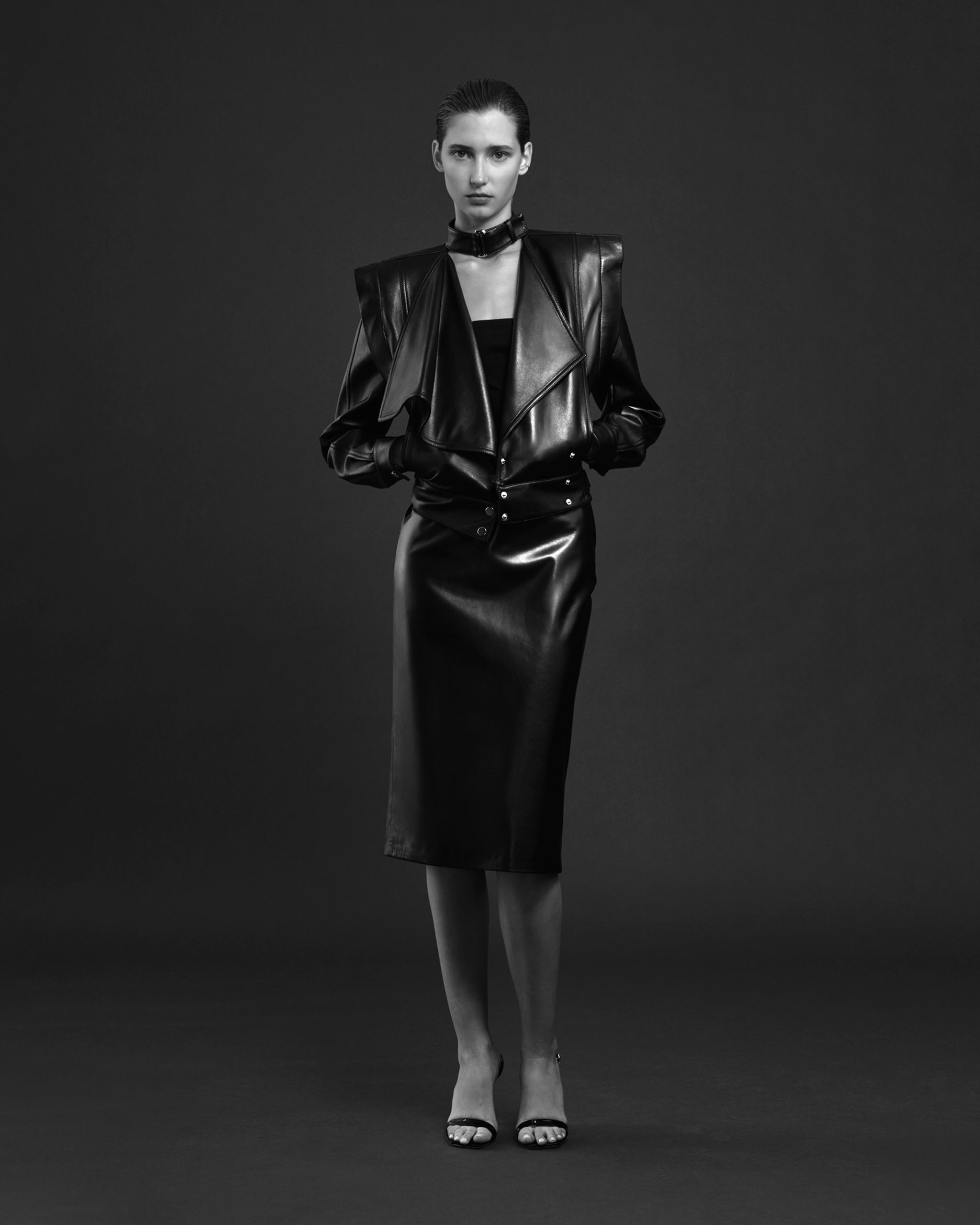 ZITTEL JACKET AND SERNA SKIRT IN LAMBSKIN | Spring Summer 24 | Salon 1884